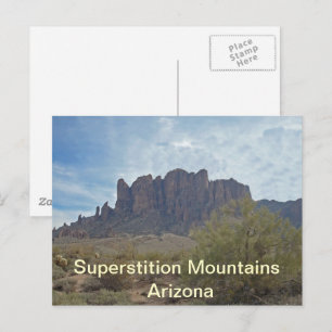 Superstition Mountains AZ Schitterend Woestijnland Briefkaart