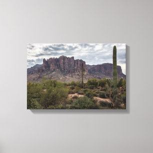 Superstition Mountains verpakt doek Canvas Afdruk