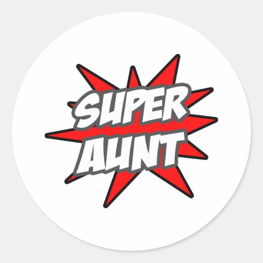 Supertante Ronde Sticker (Voorkant)