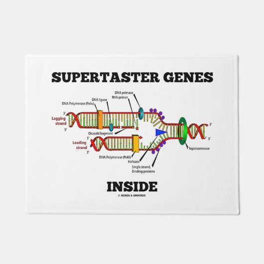 Supertaster-genen in DNA-replicatie-Humor Deurmat (Voorkant)