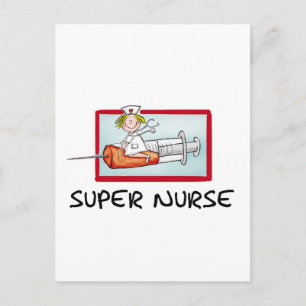 superverpleegkundige - Humorische Cartoon Verpleeg Briefkaart