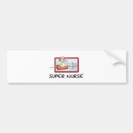 superverpleegkundige - Humorische Cartoon Verpleeg Bumpersticker
