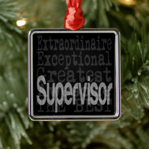 Supervisor-extraordinaire Metalen Ornament