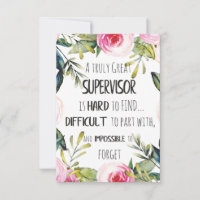 Supervisor Waardering Dank je citaat Baas