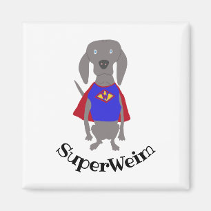 SuperWeim Gray Ghost Weimaraner Dog Magneet