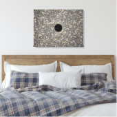 Superzwaar zwart gat in het midden van een sterren canvas afdruk (Insitu (Slaapkamer))