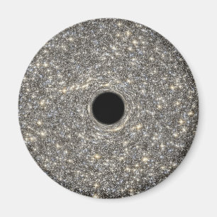 Superzwaar zwart gat in het midden van een sterren magneet