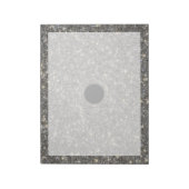 Superzwaar zwart gat in het midden van een sterren notitieblok (Gedraaid)