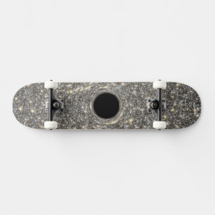 Superzwaar zwart gat in het midden van een sterren skateboard