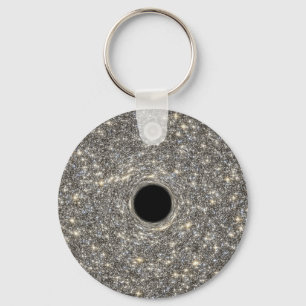 Superzwaar zwart gat in het midden van een sterren sleutelhanger