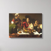 Supper at Emmaus - Caravaggio Canvas Afdruk (Voorkant)