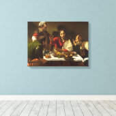 Supper at Emmaus - Caravaggio Canvas Afdruk (Insitu (Houten vloer))