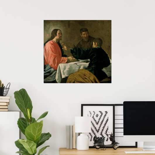 Supper bij Emmaus, 1620 Poster (Thuiskantoor)