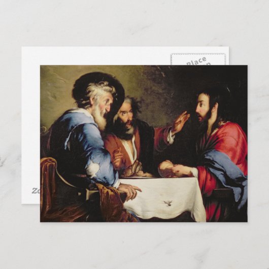 Supper bij Emmaus Briefkaart (Voorkant / Achterkant)