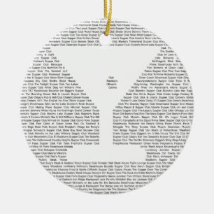 Supper Clubs van Wisconsin - Martini Keramisch Ornament