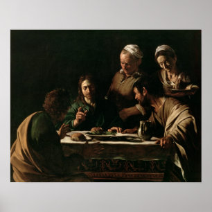 Supper in Emmaus, 1606 Poster