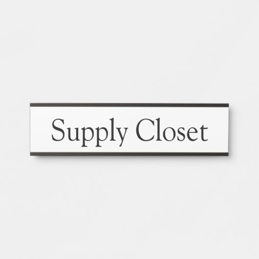 Supply Closet Kantoor Deurteken Deurbordje (Voorkant)