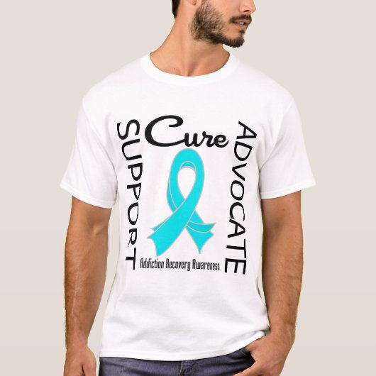 Support Advocate Cure Addication Recovery T-shirt (Voorkant)
