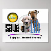 SUPPORT ANIMAL RESCUE - ADOPT! POSTER (Voorkant)