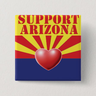 SUPPORT Arizona, AZ Vierkante Button 5,1 Cm