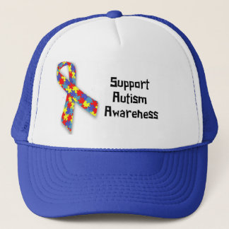Support Autism Awareness Trucker Hat Trucker Pet