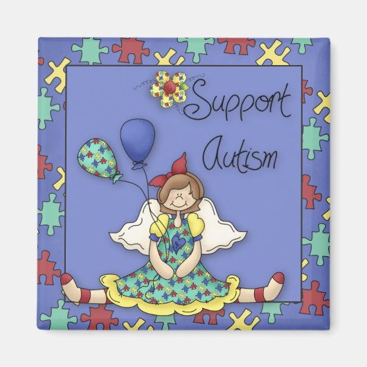 Support Autism Fridge Magnet (Devant)