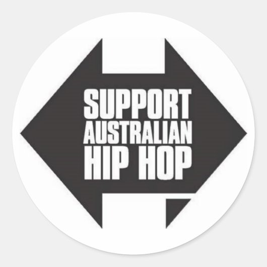 Support Autocollant hip hop australien (Devant)