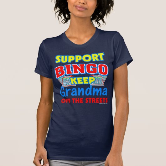 Support Bingo Grandma Funny T-shirt (Voorkant)
