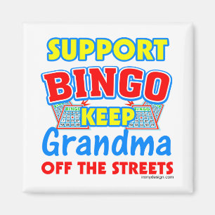 Support Bingo Grandma Magneet
