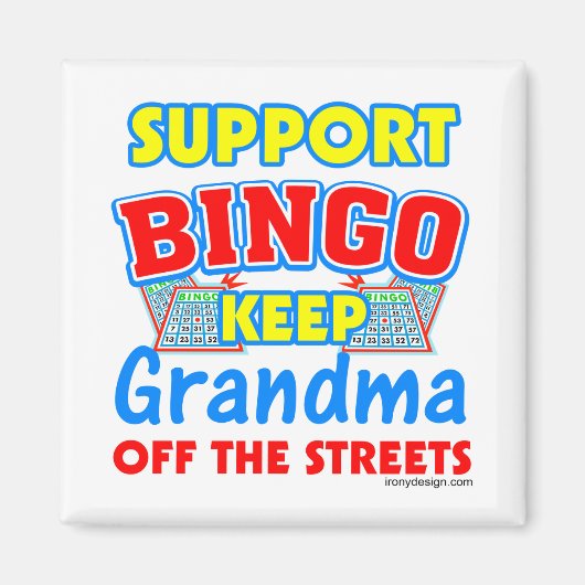 Support Bingo Grandma Magneet (Voorkant)