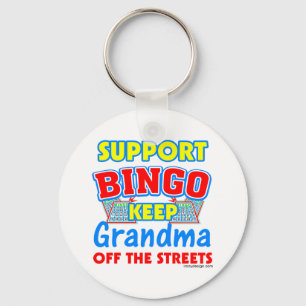 Support Bingo Grandma Sleutelhanger