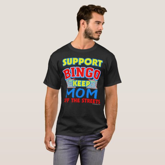 Support Bingo Maman T-shirts foncés (Devant entier)