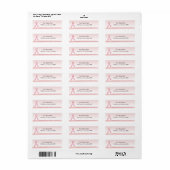 Support Breast Cancer Awareness Return Address Etiket (Full Sheet)