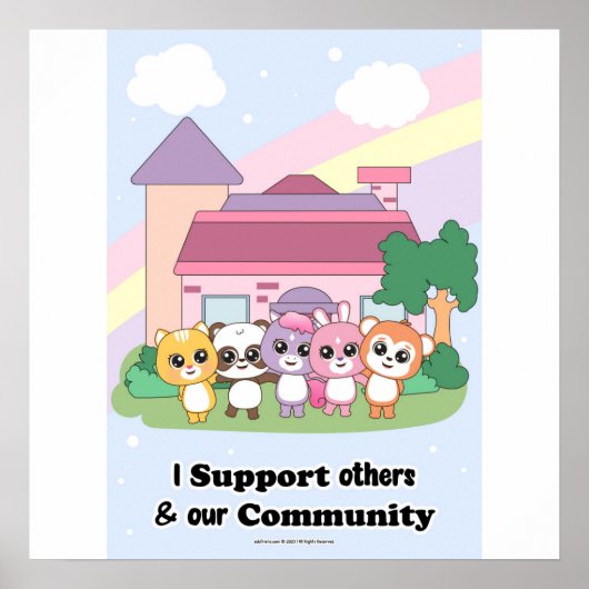 Support Community wall art Poster (Voorkant)