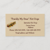 Support de chien chaud personnalisé ou Carte de vi (Devant)