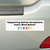 Support de l'autisme Acceptation Bumper Sticker (En voiture)