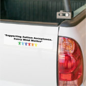 Support de l'autisme Acceptation Bumper Sticker (Sur camion)