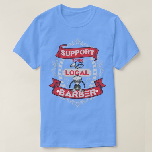 Support de votre Barber TShirt local (Design devant)