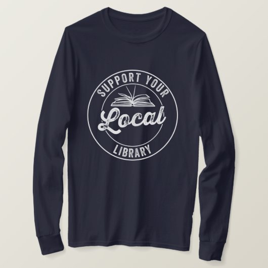 support de votre T-Shirt de bibliothèque locale (Design devant)