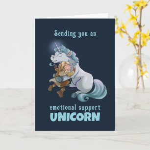 Support émotionnel Carte de voeux Unicorn
