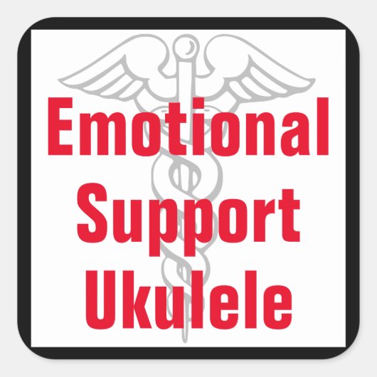 Support émotionnel Ukulele - Sticker amusant (Devant)