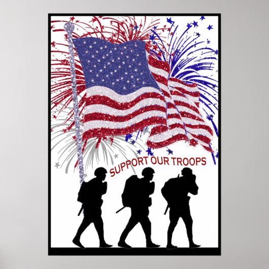 Support Exquis Nos Troupes Trois Soldats Poster (Devant)