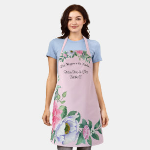 Support féminin mignon partout sur papier tablier