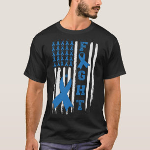 Support Fight USA Flag Type 2 Diabetes Awar T-shirt