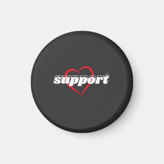 Support Heart Design – Red Love Symbol with Bold Magneet (Voorkant)