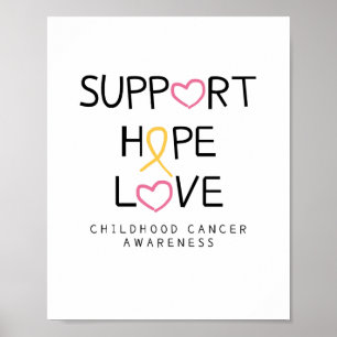 support.hope.love. kanker Poster & Prints
