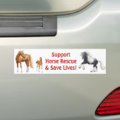 Support Horse Rescue Bumpersticker (Op auto)