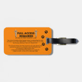 Support-ID Bagagelabel (Achterkant horizontaal)