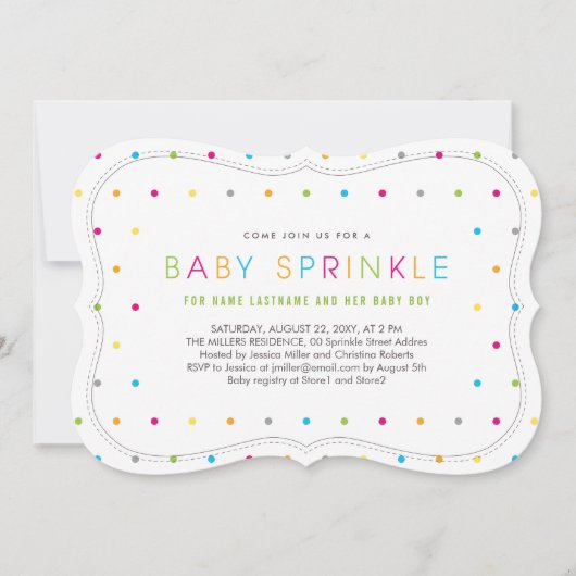 Support Invitation moderne propre Neutral pour béb (Devant)