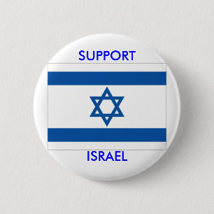 SUPPORT ISRAEL - knop Ronde Button 5,7 Cm